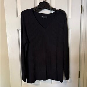 INC V-Neck Sweater with cables.